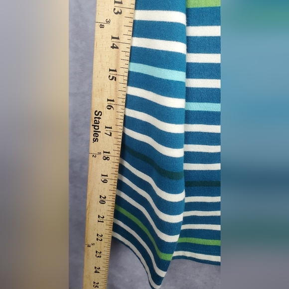 Talbots Authentic Talbots Tee - Slope Stripe Cotton Sweater Women Size M - Picture 8 of 10